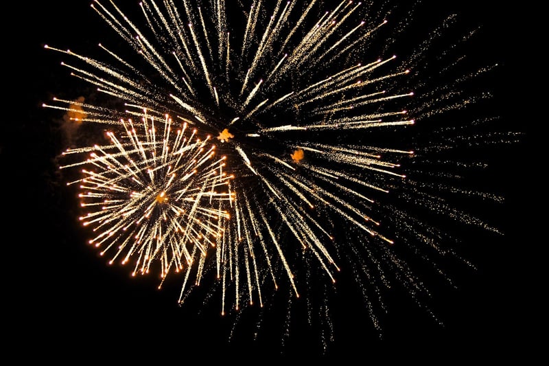 Colorful fireworks lighting up the night sky